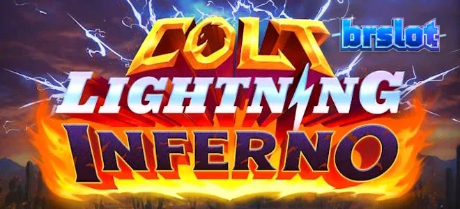 Visual vibrante e flamejante do slot Colt Lightning Inferno com elementos elétricos.
